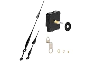 Carkio High Torque Clock Movement Mechanism with Hands, 28MM Long Shaft, DIY Repair Quartz Wall Clock Kit, Black