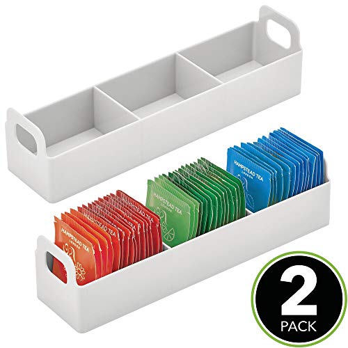 mDesign Kitchen Plastic Pantry, Countertop Organizer Storage
