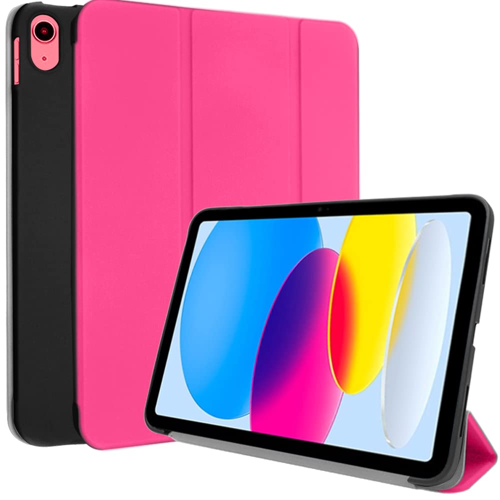TECHGEAR Smart Case for iPad 11th Gen (2025 A16) & 10th Gen (2022), Slim Tri-Fold Stand Cover with Corner Protection, Auto Wake/Sleep, for iPad A16 11" / 10.9" - Pink — image 1