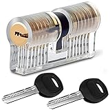 KINGLAKE Professional Visible Cutaway of Challenge Lock for Training Skill with 2 Keys and 2 Heads