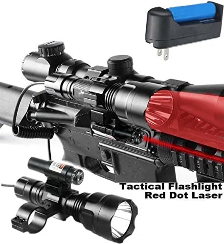 Featxy Red Dot Laser Sight with Predator White Red or Green Long Range Rechargeable Hog Coyote Fox Varmint Night Hunting…