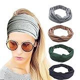 4 Pack Women Headbands Elastic Turban Head Wrap Headband Twisted Hair Band Cute Hair Accessories H1