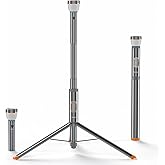 Telescopic Camping Light Collapsible 800 Lumens IP65 Waterproof Smart Remote Magnetic Base USB Rechargeable Battery Adjustable Height for Outdoor Adventure Hiking Emergency Lighting