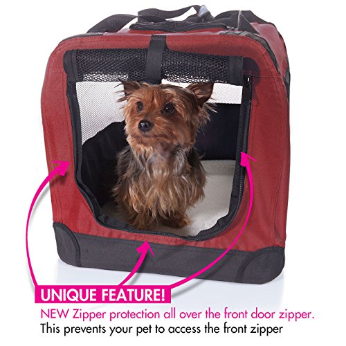 2PET Foldable Dog Crate Soft, Easy to Fold & Carry Dog Crate for