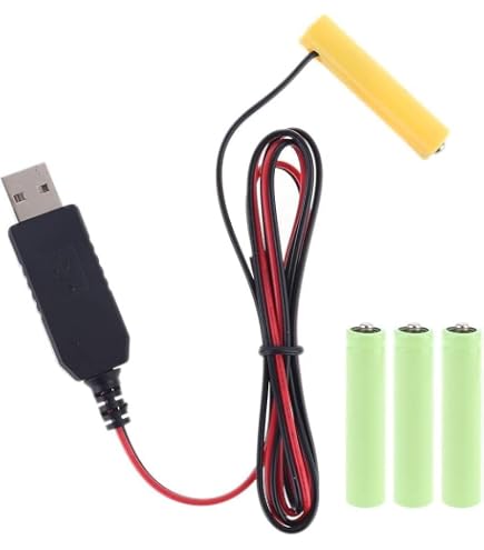 AA-batterij Eliminator – USB-naar-3V Adapter, 1 Meter, Vervangt AA/AAA-batterijen Voor LED, Speelgoed En Meer