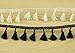 Chris.W 10 Yard Black Cotton Tassel Fringe Trim, 4.5cm Wide Lace Trim Ribbon Trimming for Sewing Crafts, Clothing, Bedding, Curtains and More