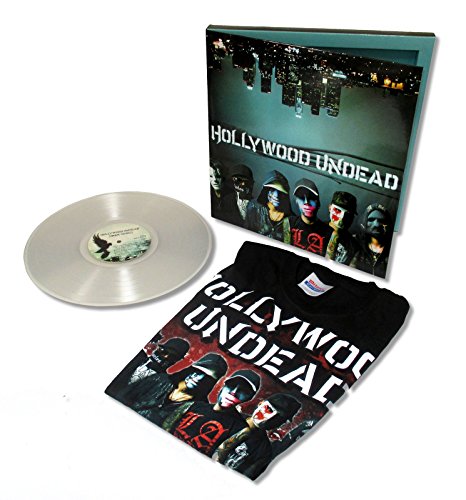 Hollywood Undead Swan Songs Vinyl Record, T Shirt and Sticker Sheets Gift Set (Medium)