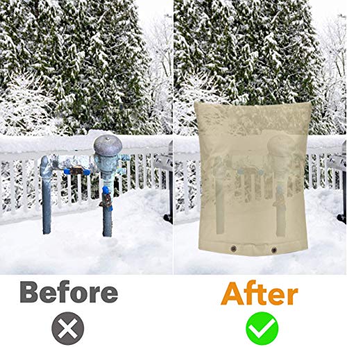 Backflow Preventer Protection Cover,Water Pipe Insulation Pouch,Outdoor Faucet Covers for Winter,Sprinkler Valve Vacuum Breaker Cover Socks for Winter Freeze Protection