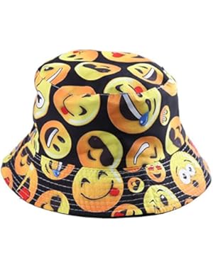 Fashion Packable Reversible Black Printed Fisherman Bucket Sun Hat , Many Patterns