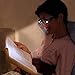 Hand Free Vision Full Frame Reading Glasses Eyeglasses Super Bright Dual LED Lighting + Batteries Travel Case (+2.00, Brown)