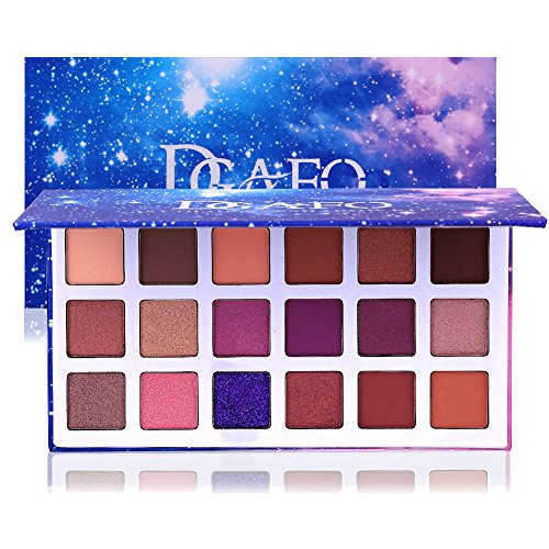 Eyeshadow Palette, Shouhengda Matte & Glitter Eyeshadow 18 Colors Pigmented Eyeshadow Palette Combination Smoky with Shimmer Eyeshadow Starry Sky Makeup Palette