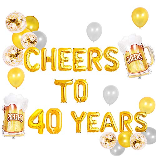 JeVenis-Set-of-18-Cheers-To-40-Years-Balloons-Cheers-To-40-Years-Banner-Cheers-Beers-to-40-Years-Banner-40th-Birthday-Party-40th-Anniversary-40th-Birthday-Sign-40th-Birthday-Decor-40th-Party-Banner