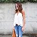 Women Vest Tops,Napoo Pullover Solid Lightweight T-Shirt Sleeveless Casual Blouse (S, White)