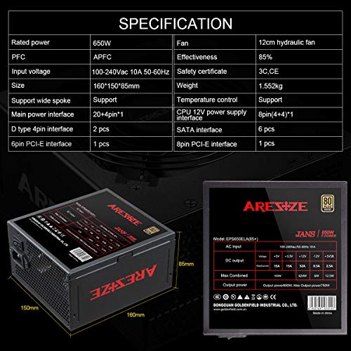 GOLDEN-FIELD-ARESZE-Semi-Modular-80-PLUS-Bronze-ATX-PC-Power-Supply-Unit-650W-PSU-With-Low-Noise-Fan-For-Desktop-Computer-PC