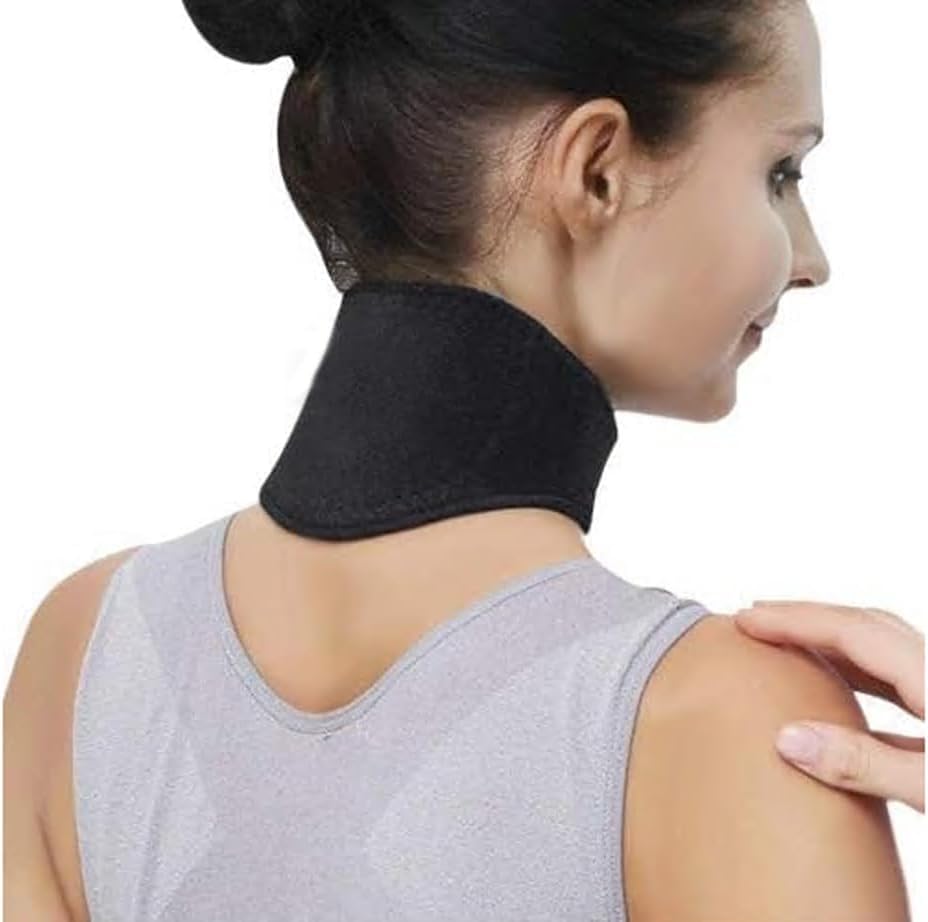 All Gadgets Neck Support Warm Comfortable Pain relief with self heating magnetic Tourmaline, Neck heat pad, for stress Relief Neck support Unisex