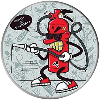 Pop Out Socket Expanding Grip Mount Stand and Holder for Phones and Tablets -Ready To Vandal Funny Fire Extinguisher