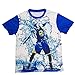 Steph Curry Jersey Style T-shirt Kids Curry Blue T-shirt Gift Set Youth Sizes ✓ Premium Quality ✓ ✓ Gift Basketball Curry Arm Sleeve (YS 6-8 Years Old, Curry)