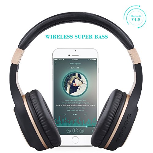 Riwbox Bluetooth Headphones, XBT80 Folding Stereo Wireless Bluetooth