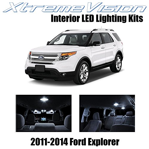 Click Here to See More Images XtremeVision Ford Explorer 2011-2014 (6 Pieces) Pure White Premium Interior LED Kit Package + Installation Tool
