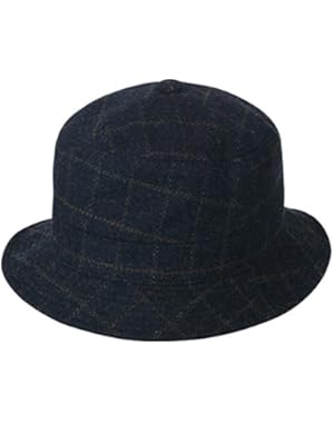 Soft Checkered Crushable Pork Pie Hat Band Fisher Bucket Hat