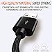 Nylon AUX Adapter 3.5mm, 2 IN 1 Audio Cable USB Charging Plug/3.5mm Audio Cable Lightning Car Aux Charger Adapter for iPhone X, 8, 8 Plus, 7, 7 Plus, Perfect for Car/Home Stereos (Black)