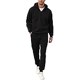 JIHUILAI Men Track Suits 2 Piece Set Quarter Zip Hoodie Sweatpants Jogging Suits Causal Athletic Men's Sweatsuits