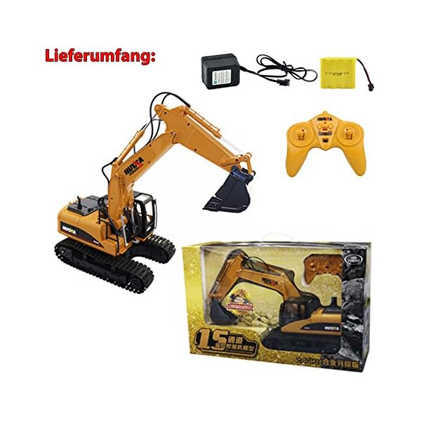 HSP Himoto 15-Kanal professioneller 2.4GHz Edition RC Ferngesteuerter Raupenbagger, viele Metallbauteile, Licht, Sound… – Bild 8