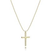 Inerney Sterling Silver Plated Cross Necklace for Women Small Dainty Cubic Zirconia Cross Pendant Necklace Waterproof Non Tarnish Christian Jewelry Gifts for Easter Baptism Confirmation