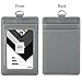 INDRESSME 2-Sided Vertical Genuine Leather ID Badge Holder with Lanyard (Grey)