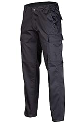 Mil-Tec Men's US BDU Ranger Trousers Black Size XL