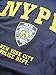 NYPD T-Shirt, Long Sleeve New York City Police Department Screen Printed Shield S Navy