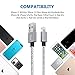 iPhone Cable, ANTXIN 3Pack 6FT Nylon Braided Charging Cord Charger, Lightning to USB Cable for iPhone Ⅹ, 8, 8 Plus, 7, 7 Plus, SE, 6s, 6, 6 +, 5, 5s, iPad Air / Mini, iPod (Grey White)