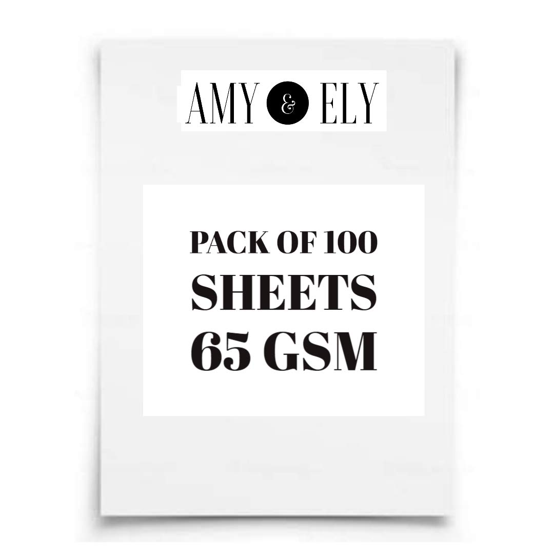 100 A4 Size Plain White Color 65 GSM Multipurpose Papers/Sheets for Printing, Home, School, Office Stationery project (Pack of 100)