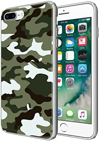 iPhone 8 Plus Case, iPhone 7 Plus Case, Lecedo Ultra Thin Tempered Glass Rigid Back with Air Cushion Technology and Hybrid Drop Protection for Apple iPhone 7 Plus/iPhone 8 Plus 5.5" - Camo