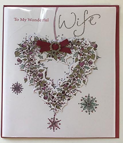 Wonderful Wife Important Part Of MyLife Christmas Love You Luxury Heart New Card