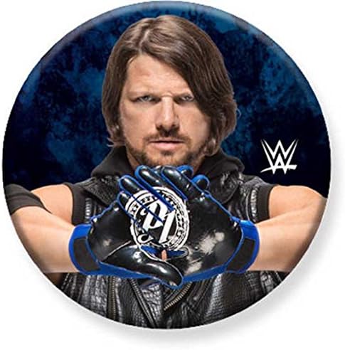 1.25 inch Pinback Button Badge WWE - AJ Styles