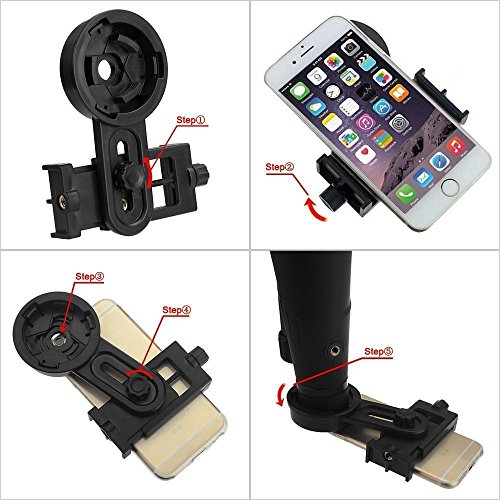 Universal Cell Phone Adapter Mount Photography Adapter Mount for Telescope, Microscope, Binocular, Monocular, Spotting Scope