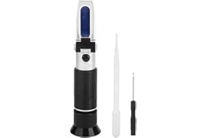 Emoshayoga Veterinarian Refractometer for Colostrum refractometro Refractometer Sugar Test Meter 0-20% with Accurant Index for Automatic Temperature Compensation