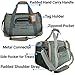 Mr. Peanut's Airline Approved Soft Sided Pet Carrier - Luxury Travel Tote with Premium Self Locking Zippers - Plush Faux Fleece Bedding with a Sturdy Plywood Base, 18LX10WX11 H (Sunset Gray)