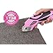 Pink Power Electric Fabric Scissors Box Cutter for Crafts, Sewing, Cardboard, Scrapbooking - Cordless Shears Cutting Tool (Renewed)
