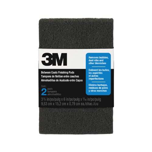 3M Between Coats Finishing Pads, 3.75-Inch by 6-Inch, 2-Pad