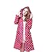 LOHOME Lady’s Raincoat, Women's Long Dot Style Waterproof Hooded Raincoat Clothing Rainwear Rain Jacket Quick Dry Beautiful Cute Wind Coat for Women Ladies Girls (Red)