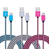 CIQILY 2-Port USB Wall Charger Wall Adapter Brick 2.1A USB Charger Plug Cube Block with 2Pcs 6ft USB Certified Type C Cable for Samsung Galaxy S9 S8 Note 8,Pixel,LG V30, ZTE Axon, Nintendo Switch