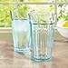 Rhapsody 16-ounce Faceted Plastic Water Tumblers | Turquoise Mist set of 8
