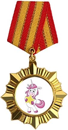Unicorn Medal Holder, Personalized Custom Style Medal&amp;Badge for Men and Women Costume Accessory(Style-Unicorn-Star)