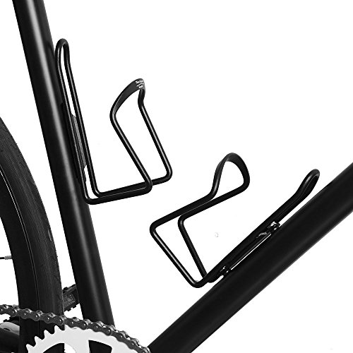 GCA 2 Pack Aluminium Water Bottle Rack Holder Bracket for Bike Bicycle (Black) - Thumbnail 2