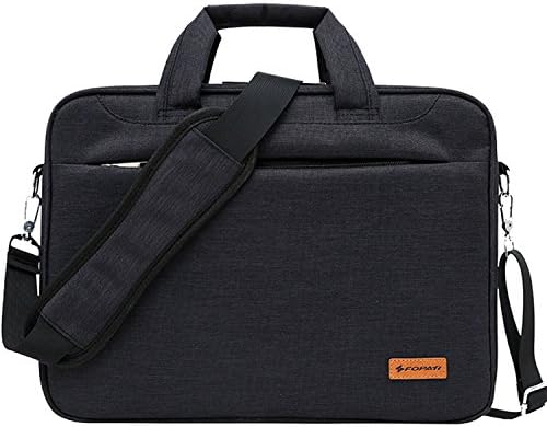 YOUPECK 13.3 Inch Laptop Sleeve Case Messenger Shoulder Bag Padded Nylon Shockproof Waterproof Briefcase for MacBook Air/Pro Retina, 2016 MacBook Pro 13/ Surface Pro/Notebook, Black