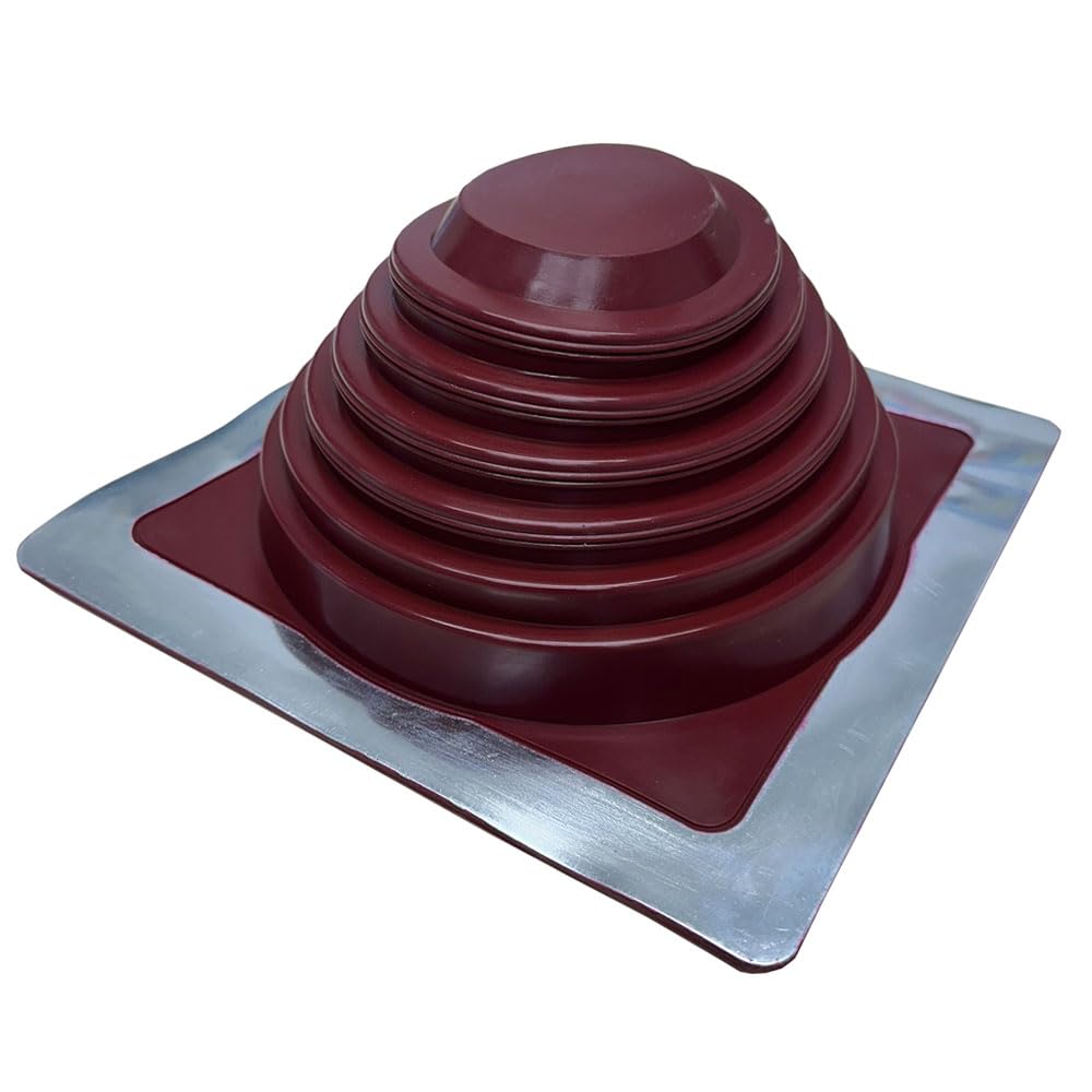 Chimsoc HT Rubber Pipe Flashing - Red High Temperature Silicone - Suits 0-150mm Diameter Pipes