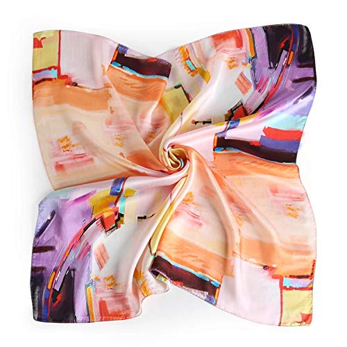 100% Pure Mulberry Silk Square Scarf for Hair-27''x27''- Soft Breathable Lightweight Satin Silk Neckerchief Headscarf 100% Pure Mulberry Silk Square Scarf for Hair-27''x27''- Soft Breathable Lightweight Satin Silk Neckerchief Headscarf