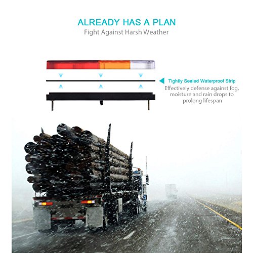 3 MICTUNING+Trailer+Bar+Waterproof+Parking+Red+Amber+White